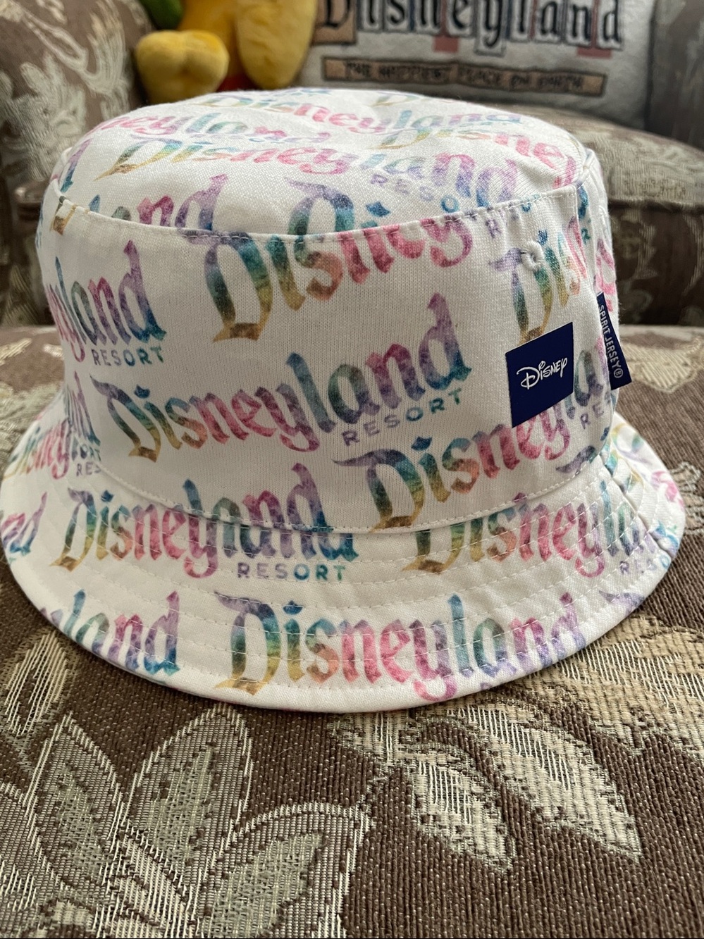 Disney x Spirit Jersey Disneyland Pastel Rainbow Tie Dye Reversible Bucket Hat